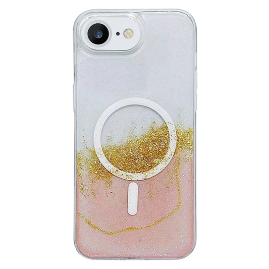 For iPhone 7 / 8 / SE 2022 / 2020  Gilding MagSafe Hybrid Clear TPU Phone Case(Pink) - iPhone SE 2022 / 2020 / 8 / 7 Cases by buy2fix | Online Shopping UK | buy2fix