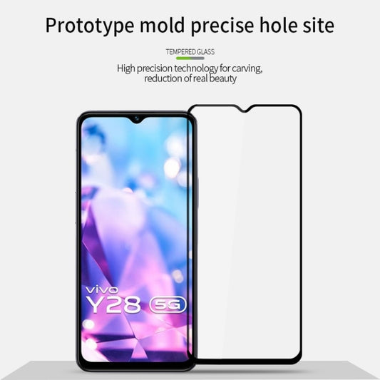 For vivo Y28 5G PINWUYO 9H 2.5D Full Screen Tempered Glass Film(Black) by PINWUYO