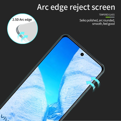 For vivo Y58 5G PINWUYO 9H 2.5D Full Screen Tempered Glass Film(Black) - vivo Tempered Glass by PINWUYO | Online Shopping UK | buy2fix