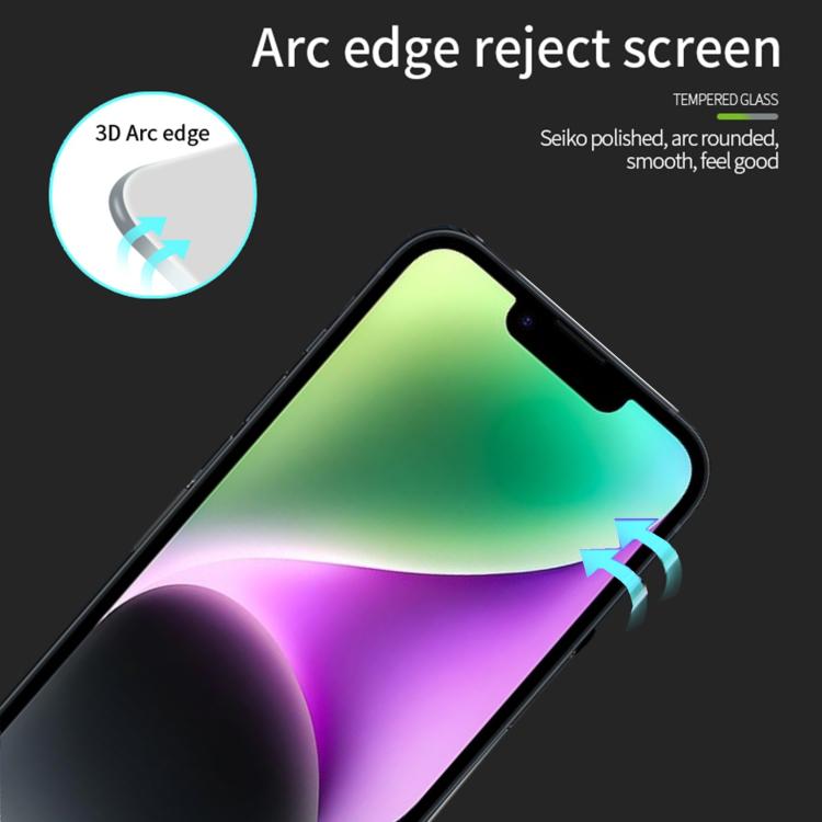 For iPhone 16e PINWUYO 9H 3D Curved Full Screen Explosion-proof Tempered Glass Film(Black) - iPhone 16e Tempered Glass by PINWUYO | Online Shopping UK | buy2fix