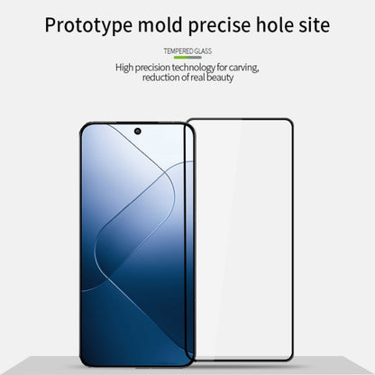 For Xiaomi 14 PINWUYO 9H 3D  Full Screen Explosion-proof Tempered Glass Film(Black) - 14 Tempered Glass by PINWUYO | Online Shopping UK | buy2fix