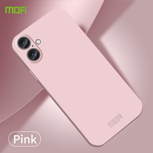 For iPhone 16 MOFI Qin Series Skin Feel All-inclusive PC Phone Case(Pink) by MOFI