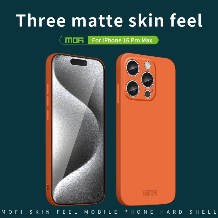 For iPhone 16 Pro Max MOFI Qin Series Skin Feel All-inclusive PC Phone Case(Black) by MOFI