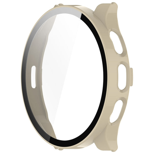 For Garmin Venu 3 PC + Tempered Film Integrated Watch Protective Case(Ivory White) by buy2fix
