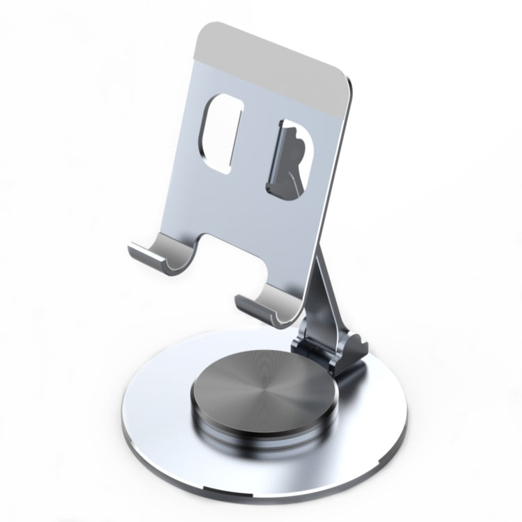 019 360 Degree Rotation Aluminum Alloy Desktop Phone Tablet Holder(Silver) - Desktop Holder by buy2fix | Online Shopping UK | buy2fix