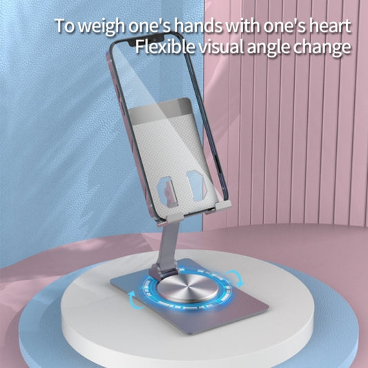 Aluminum Alloy Adjustable Folding Desktop Phone Holder(Rose Gold) - Desktop Holder by buy2fix | Online Shopping UK | buy2fix