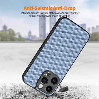 For iPhone 15 Pro ENKAY Fiber Leather Skin PC Phone Case with High Aluminum-silicon Glass Film(Black) - iPhone 15 Pro Cases by ENKAY | Online Shopping UK | buy2fix