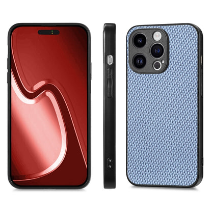 For iPhone 14 Pro Max ENKAY Fiber Leather Skin PC Phone Case with High Aluminum-silicon Glass Film(Blue) - iPhone 14 Pro Max Cases by ENKAY | Online Shopping UK | buy2fix