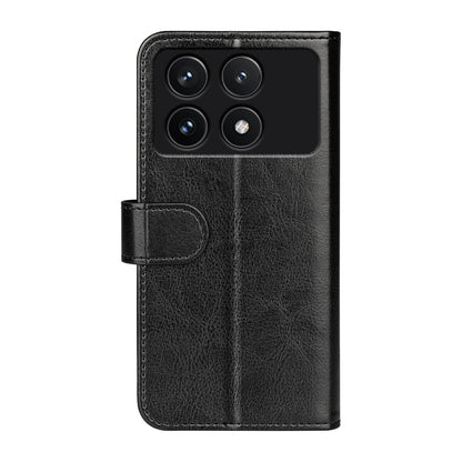 For Xiaomi Redmi K70 R64 Texture Horizontal Flip Leather Phone Case(Black) - K70 Cases by buy2fix | Online Shopping UK | buy2fix