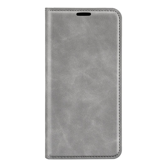 For Xiaomi 14 Ultra Retro-skin Magnetic Suction Leather Phone Case(Grey) by buy2fix