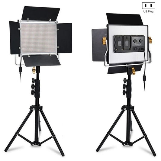 VLOGLITE W660S For Video Film Recording 3200-5600K Lighting LED Video Light with Tripod, Plug:US Plug by VLOGLITE