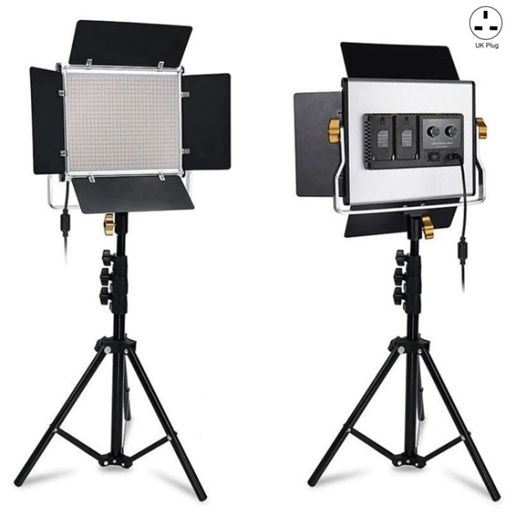 VLOGLITE W660S For Video Film Recording 3200-5600K Lighting LED Video Light with Tripod, Plug:UK Plug by VLOGLITE