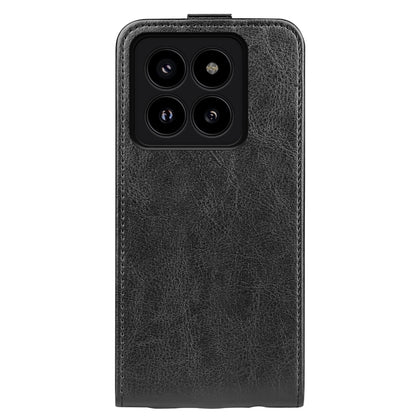 For Xiaomi 14 Pro R64 Texture Single Vertical Flip Leather Phone Case(Black) - 14 Pro Cases by buy2fix | Online Shopping UK | buy2fix