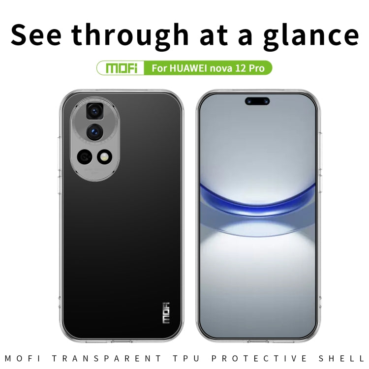 For Huawei nova 12 Pro / 12 Ultra MOFI Ming Series Ultra-thin TPU Phone Case(Transparent) - Huawei Cases by MOFI | Online Shopping UK | buy2fix