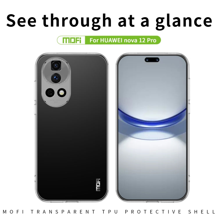 For Huawei nova 12 Pro / 12 Ultra MOFI Ming Series Ultra-thin TPU Phone Case(Transparent) by MOFI