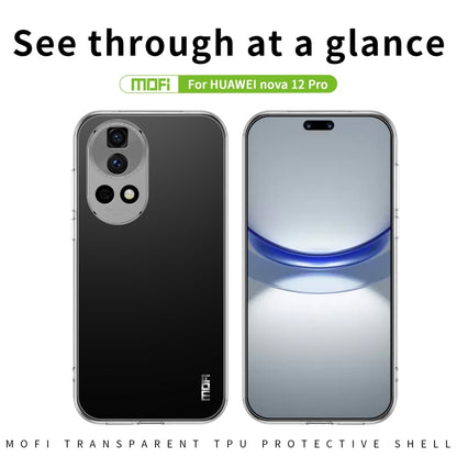For Huawei nova 12 Pro / 12 Ultra MOFI Ming Series Ultra-thin TPU Phone Case(Transparent) by MOFI