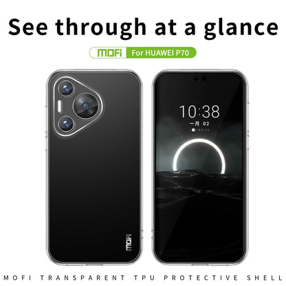For Huawei P70 MOFI Ming Series Ultra-thin TPU Phone Case(Transparent) - Huawei Cases by MOFI | Online Shopping UK | buy2fix
