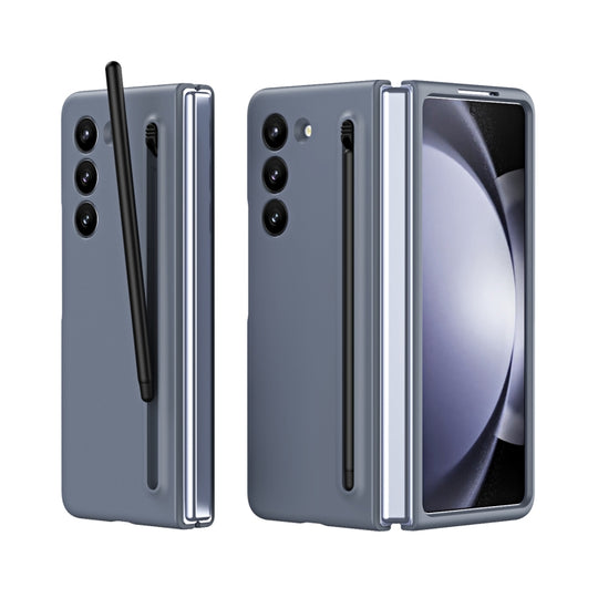 For Galaxy Z Fold6 Skinfeel Shockproof Phone Case, No Pen(Dark Grey)