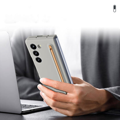 For Samsung Galaxy Z Fold5 5G Skinfeel Shockproof Phone Case, No Pen(Light Gray) - Galaxy Z Fold5 Cases by buy2fix | Online Shopping UK | buy2fix