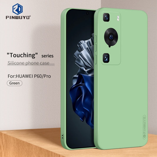 For Huawei P60 / P60 Pro PINWUYO Sense Series Liquid Silicone TPU Phone Case(Green) by PINWUYO