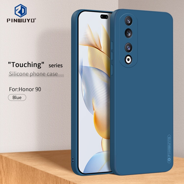 For Honor 90 PINWUYO Sense Series Liquid Silicone TPU Phone Case(Blue) - Honor Cases by PINWUYO | Online Shopping UK | buy2fix