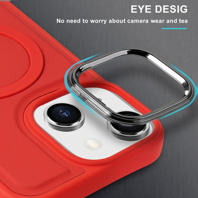 For iPhone 15 Imitation Liquid Skin Feel Plating Magsafe Phone Case(Red) - iPhone 15 Cases by buy2fix | Online Shopping UK | buy2fix