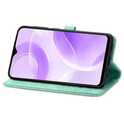 For Ulefone Note 15 Mandala Flower Embossed Leather Phone Case(Green) by buy2fix