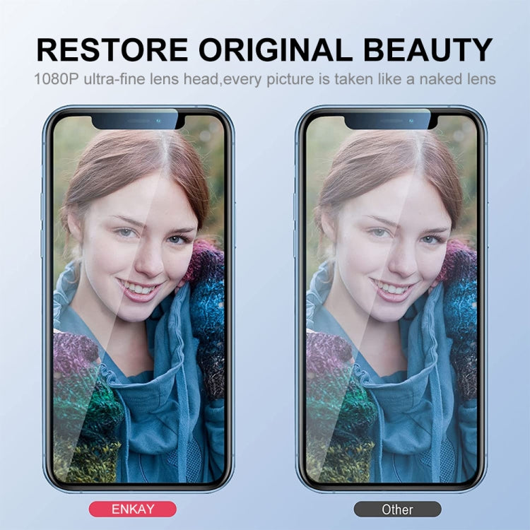 For iPhone 15 Pro / 15 Pro Max ENKAY Hat-Prince Glitter Rear Lens Aluminium Alloy Tempered Glass Film(Deep Green) by ENKAY