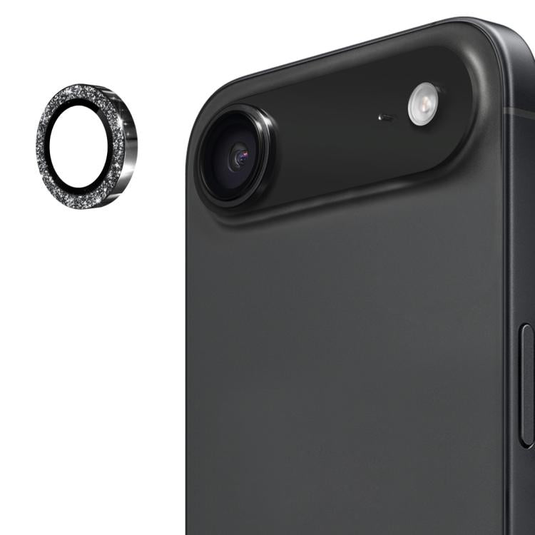 For iPhone 17 Air ENKAY Hat-Prince Glitter Rear Lens Aluminium Alloy Tempered Glass Film(Black) - iPhone 17 Air Tempered Glass by ENKAY | Online Shopping UK | buy2fix