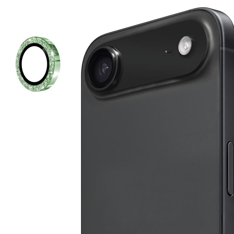 For iPhone Air ENKAY Hat-Prince Glitter Rear Lens Aluminium Alloy Tempered Glass Film(Deep Green) - iPhone Air Tempered Glass by ENKAY | Online Shopping UK | buy2fix