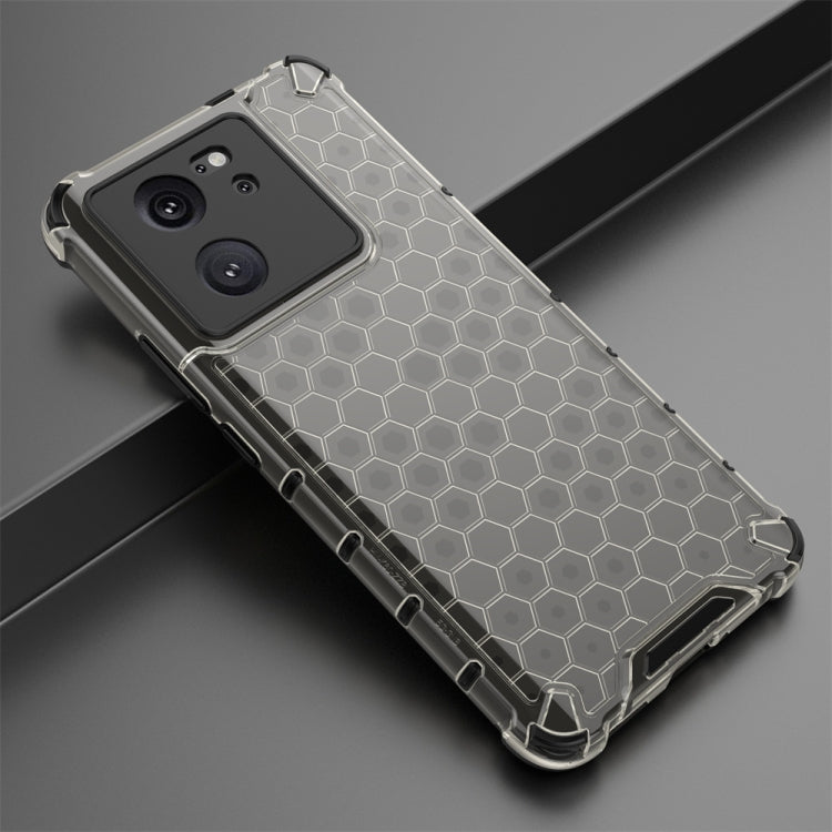 For Xiaomi 13T Shockproof Honeycomb Phone Case(Black) - Xiaomi Cases by buy2fix | Online Shopping UK | buy2fix