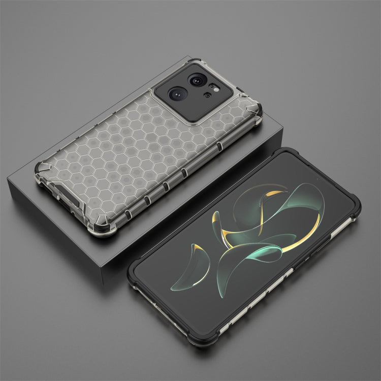 For Xiaomi 13T Shockproof Honeycomb Phone Case(Black) - Xiaomi Cases by buy2fix | Online Shopping UK | buy2fix