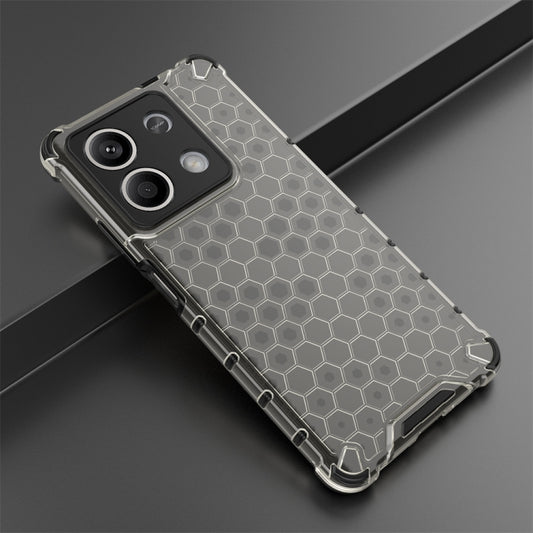 For Redmi Note 13 Shockproof Honeycomb Phone Case(Black) by buy2fix