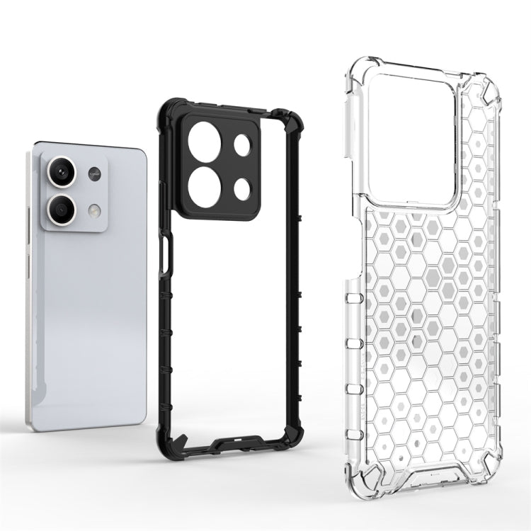 For Redmi Note 13 Shockproof Honeycomb Phone Case(White) - Note 13 Cases by buy2fix | Online Shopping UK | buy2fix