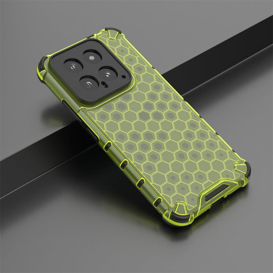 For Xiaomi 14 Shockproof Honeycomb Phone Case(Green) by buy2fix