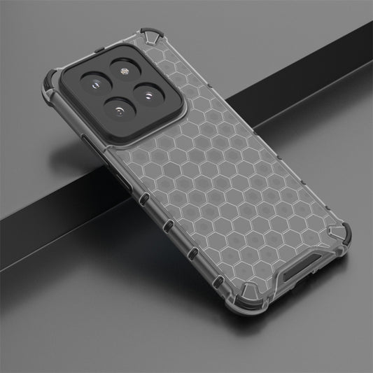 For Xiaomi 14 Pro Shockproof Honeycomb Phone Case(Black) by buy2fix