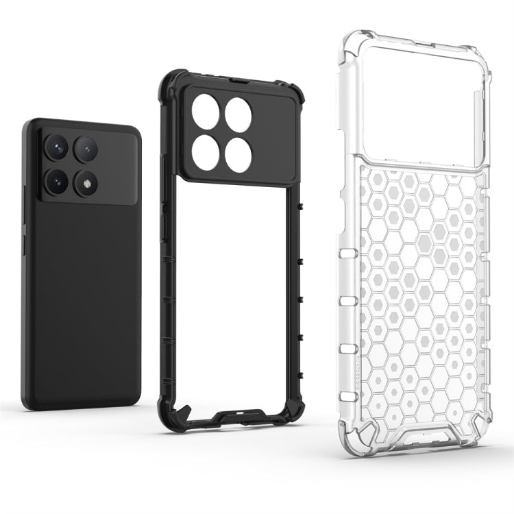 For Redmi K70 Shockproof Honeycomb Phone Case(Black) - Xiaomi Cases by buy2fix | Online Shopping UK | buy2fix