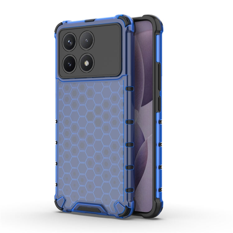 For Redmi K70 Pro Shockproof Honeycomb Phone Case(Blue) - K70 Pro Cases by buy2fix | Online Shopping UK | buy2fix