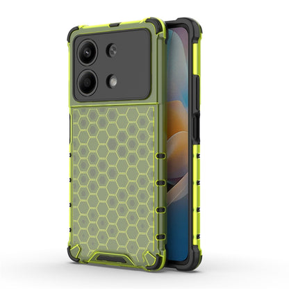 For Redmi Note 13R Pro Shockproof Honeycomb Phone Case(Green) - Xiaomi Cases by buy2fix | Online Shopping UK | buy2fix