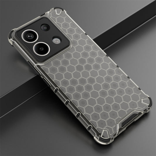 For Xiaomi Poco X6 Shockproof Honeycomb Phone Case(Black) by buy2fix