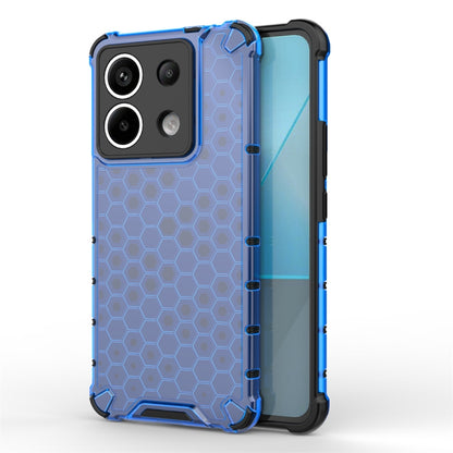 For Xiaomi Poco X6 Shockproof Honeycomb Phone Case(Blue) by buy2fix