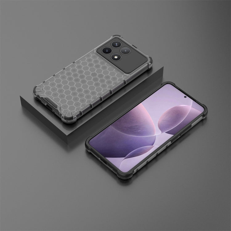 For Xiaomi Poco X6 Pro Shockproof Honeycomb Phone Case(Black) - Xiaomi Cases by buy2fix | Online Shopping UK | buy2fix