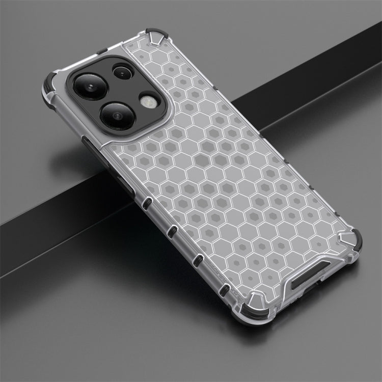 For Redmi Note 13 4G Global Shockproof Honeycomb Phone Case(White) - Xiaomi Cases by buy2fix | Online Shopping UK | buy2fix