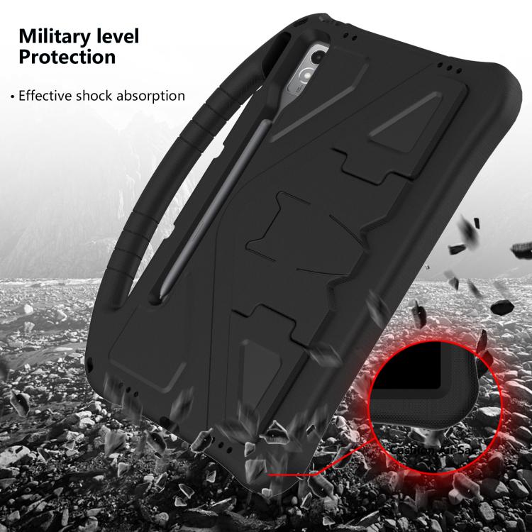 For Lenovo Xiaoxin Pad Pro 12.7 2025 EVA Shockproof Tablet Case with Holder(Black) - Lenovo by buy2fix | Online Shopping UK | buy2fix