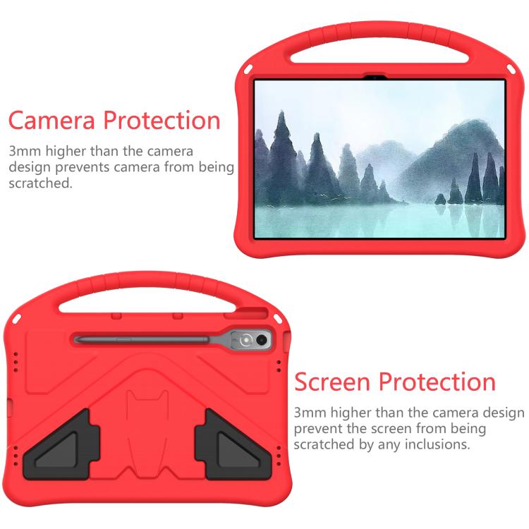 For Lenovo Xiaoxin Pad Pro 12.7 2025 EVA Shockproof Tablet Case with Holder(Red) - Lenovo by buy2fix | Online Shopping UK | buy2fix