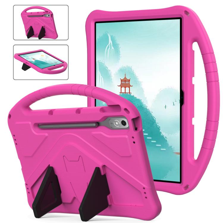 For Lenovo Xiaoxin Pad Pro 12.7 2025 EVA Shockproof Tablet Case with Holder(Rose Red) - Lenovo by buy2fix | Online Shopping UK | buy2fix