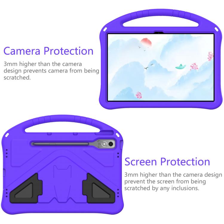 For Lenovo Xiaoxin Pad Pro 12.7 2025 EVA Shockproof Tablet Case with Holder(Purple) - Lenovo by buy2fix | Online Shopping UK | buy2fix