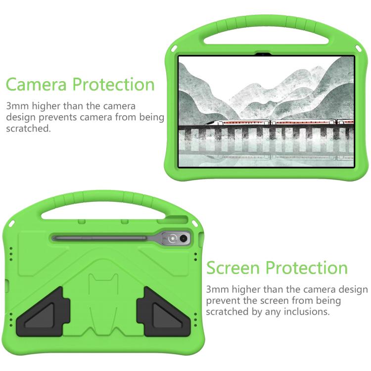 For Lenovo Xiaoxin Pad Pro 12.7 2025 EVA Shockproof Tablet Case with Holder(Green) - Lenovo by buy2fix | Online Shopping UK | buy2fix
