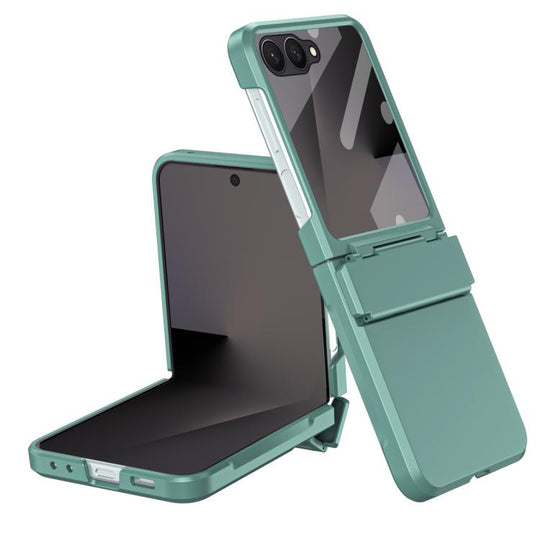 For Galaxy Z Flip8 5G Diamond Case-film Integral Hinge Shockproof Phone Case(Green)