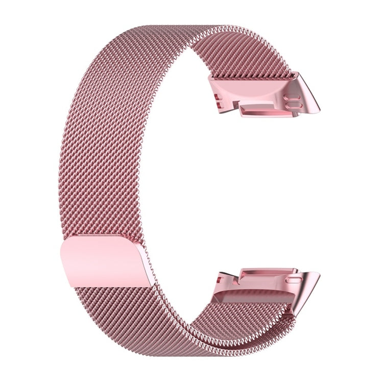 For Fitbit Charge 6 Milan Magnetic Metal Steel Mesh Watch Band(Pink) - Watch Bands by buy2fix | Online Shopping UK | buy2fix